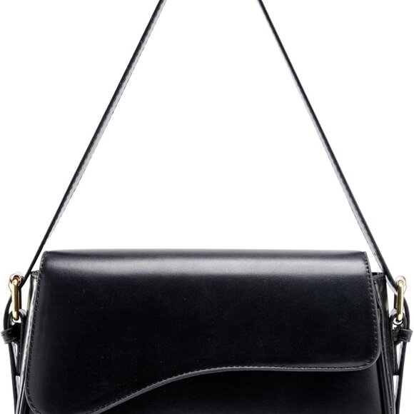 Small Women Shoulder Bag Vegan Leather Crossbody Purse with Zipper - Picture 1 of 7